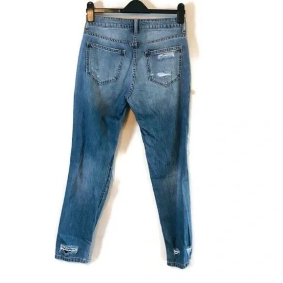 Fashion Nova Destroyed Relaxed Fit Boyfriend jeans Women’s size 0 25 distressed - Picture 2 of 2